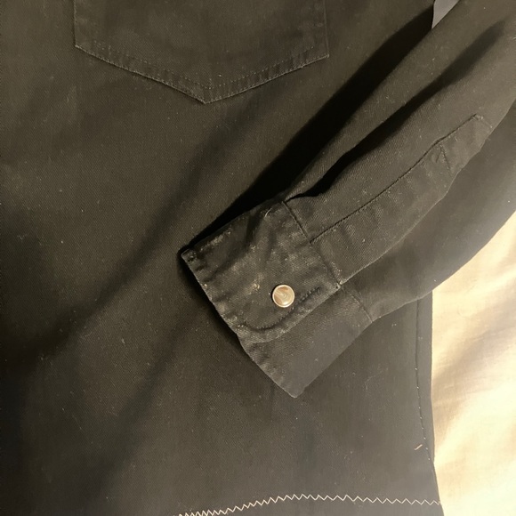 Altered Roper black western shirt - SHORT! - Picture 3 of 4